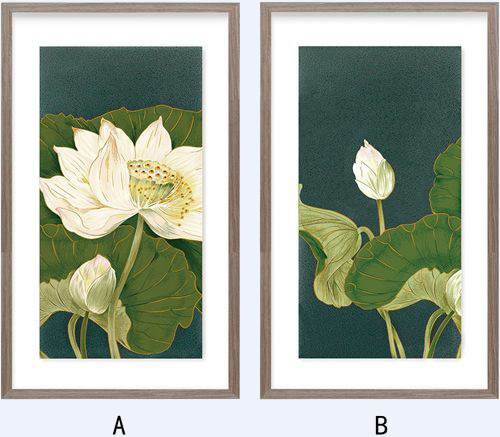 作品 非一般的玻璃画—夏荷联画