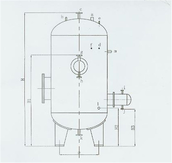 立式節能型容積式熱交換器總圖