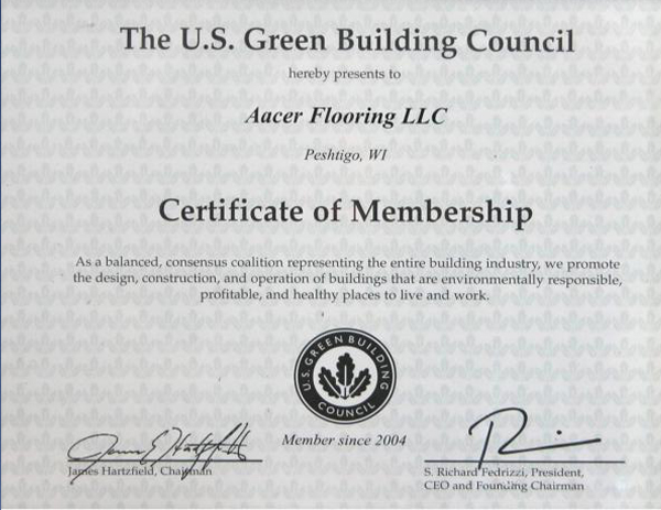 美国绿色建材认证证书