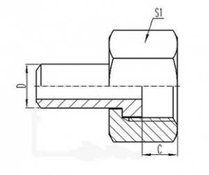 承接式焊接管公制活动内螺纹平面密封 [2WE]