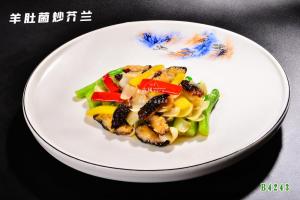 B4243羊肚菌炒芥兰