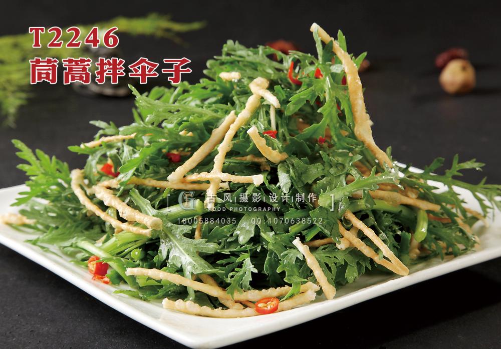 T2246茼蒿拌傘子 副本