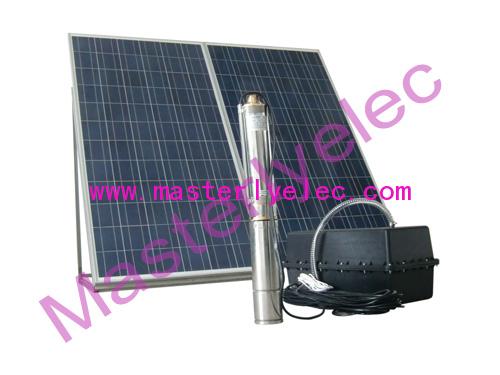 Solar water pump with battery
