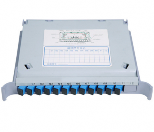12 Core Fiber Optic Splice Tray Module with SC/APC/PC/FC Connector
