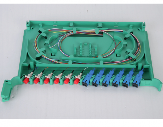 12 Core Fiber Optic Splice Tray Module with SC/APC/PC/FC Connector