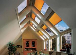 斜屋顶天窗效果图