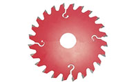 Adjustable scoring saw blade
