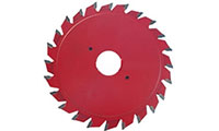 Shim adjustable scoring saw blade.