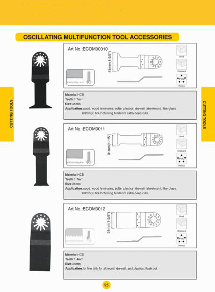 Oscillating multifunction accessories4