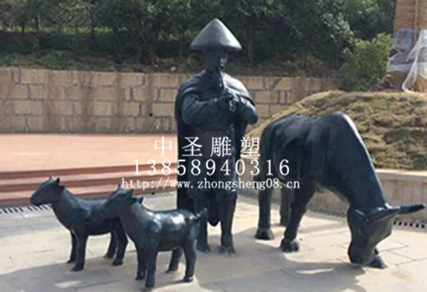 浙江花园村铸铜民俗雕塑