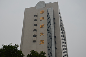 大厦铜字高空安装