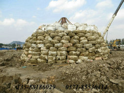 伞形堆载平台装袋堆载实例