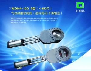 气动耐磨双闸阀托架改进型