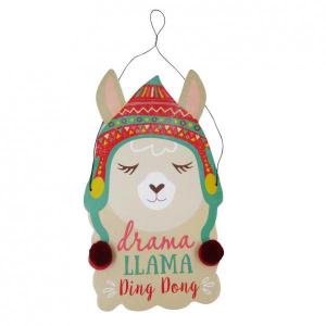 RL17135--llama wooden sign