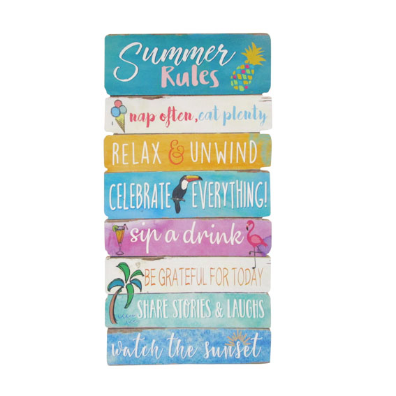 MD18055--summer rules plaque