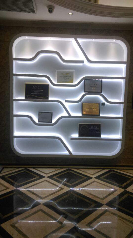 发光木工板荣誉墙