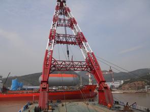 400T/3700m³液化汽罐吊装1