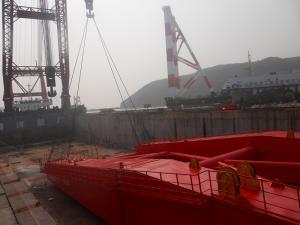 起重船朳杆安装