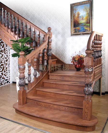 欧式实木楼梯56
