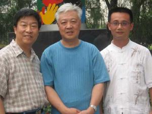 马苙钧与严铁明（中国葫芦丝艺术委员会副会长）、王朔