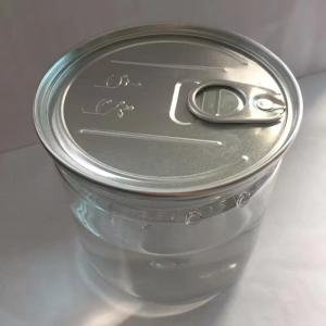 食品包装罐 塑料易拉罐批发定制400ML pet透明塑料罐干果专用