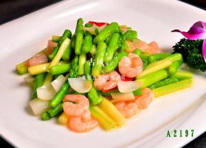 A2197芦笋百合炒虾仁