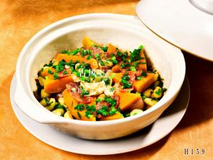 H159香肠百合焗南瓜