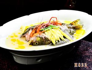 H822咸肉河虾烧桂鱼  一锅鲜 咸肉桂鱼