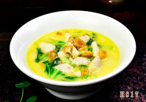 H817油渣芋艿毛毛菜 芋艿油渣炒青菜