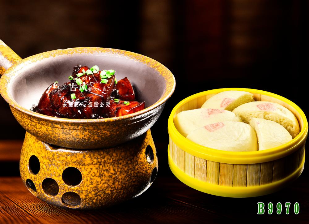 B9970红烧肉配馒头