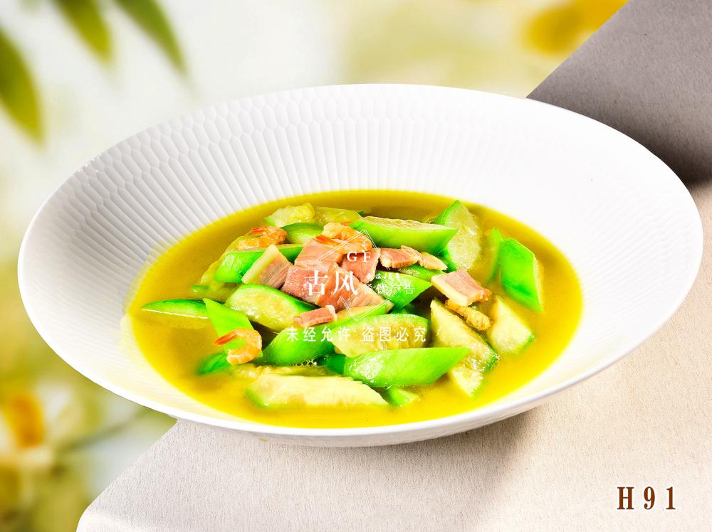 H91海味丝瓜 农家炒丝瓜