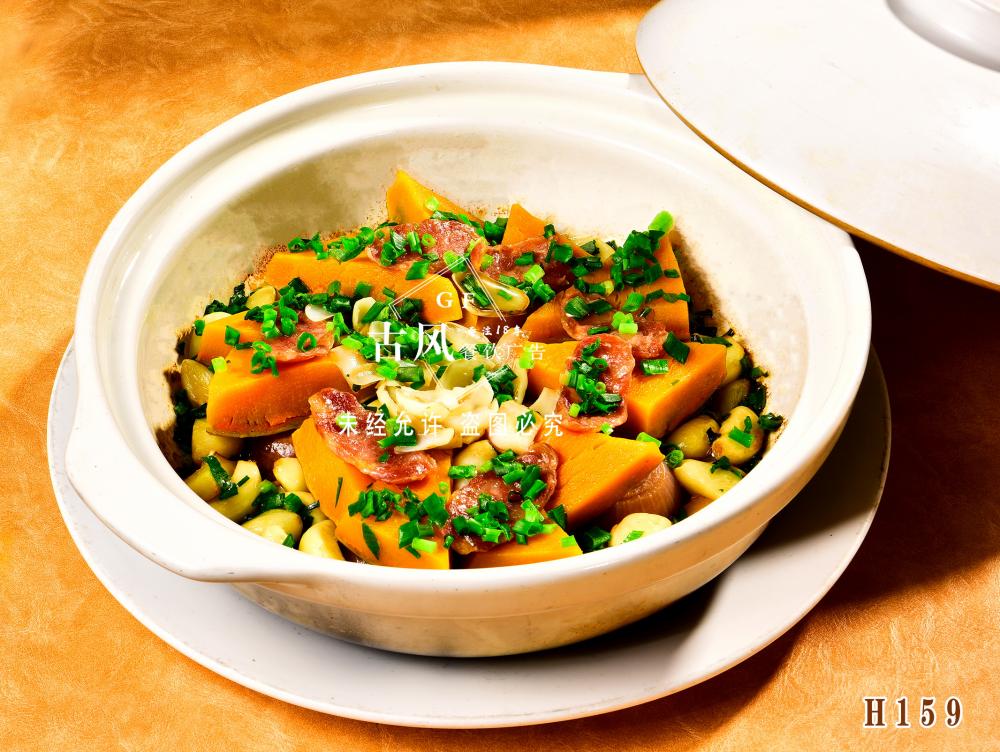 H159香肠百合焗南瓜