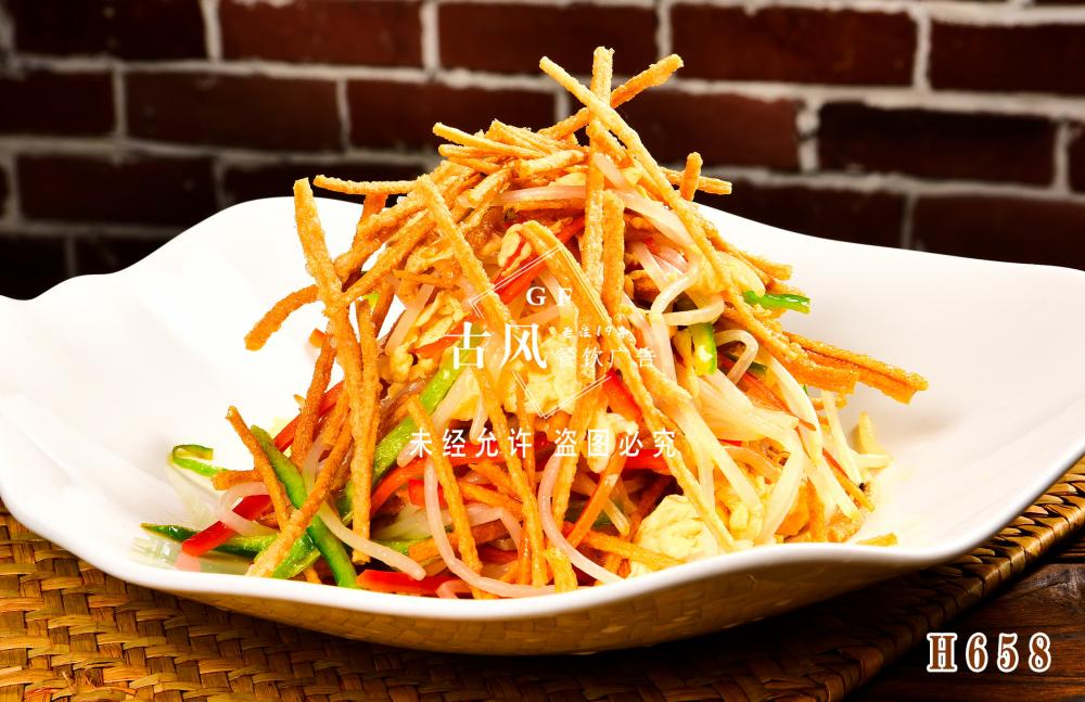 H658银芽馓子炒蛋