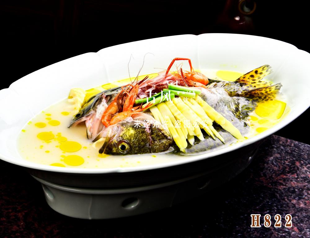 H822咸肉河虾烧桂鱼  一锅鲜 咸肉桂鱼
