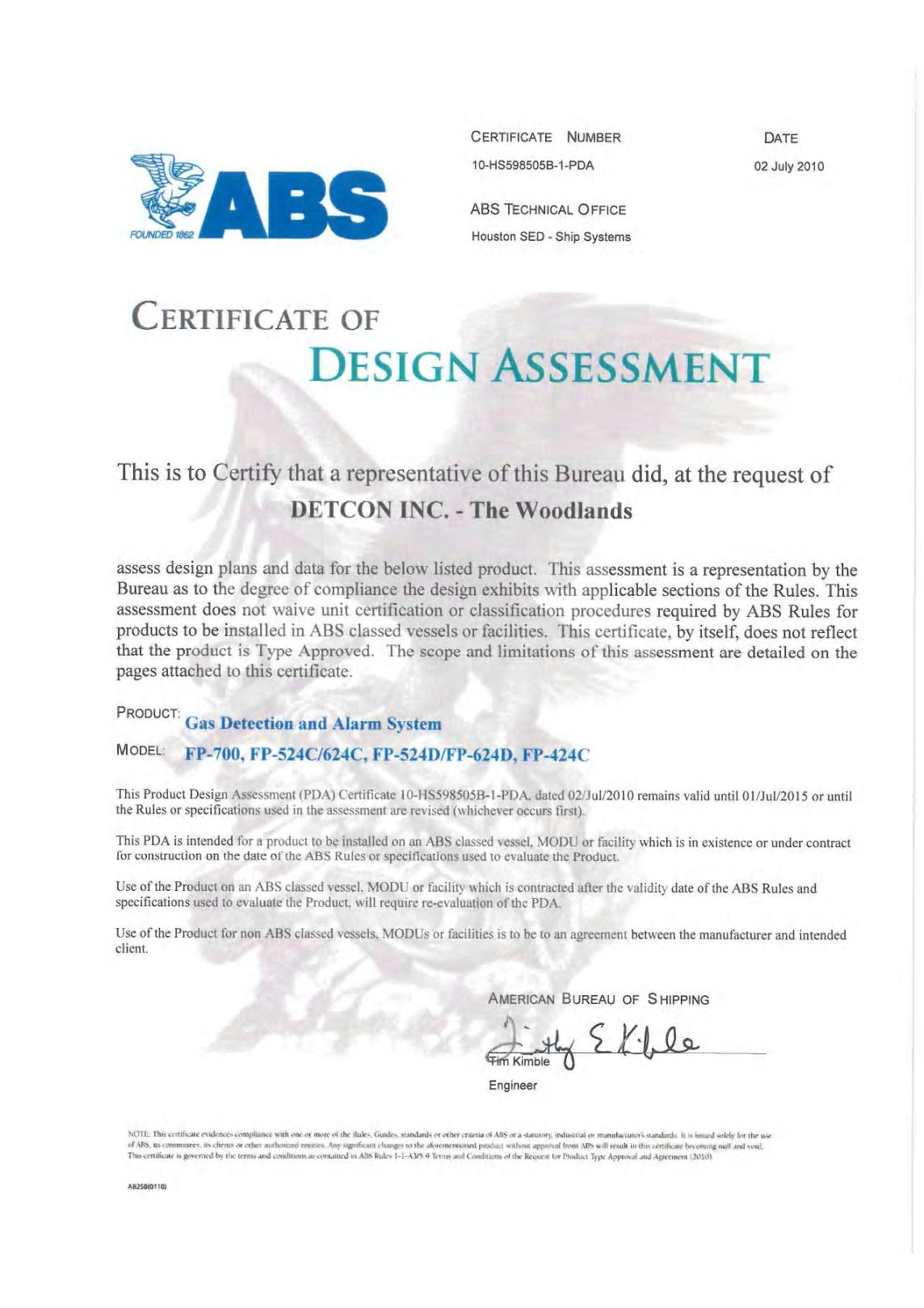 FP系列ABS认证