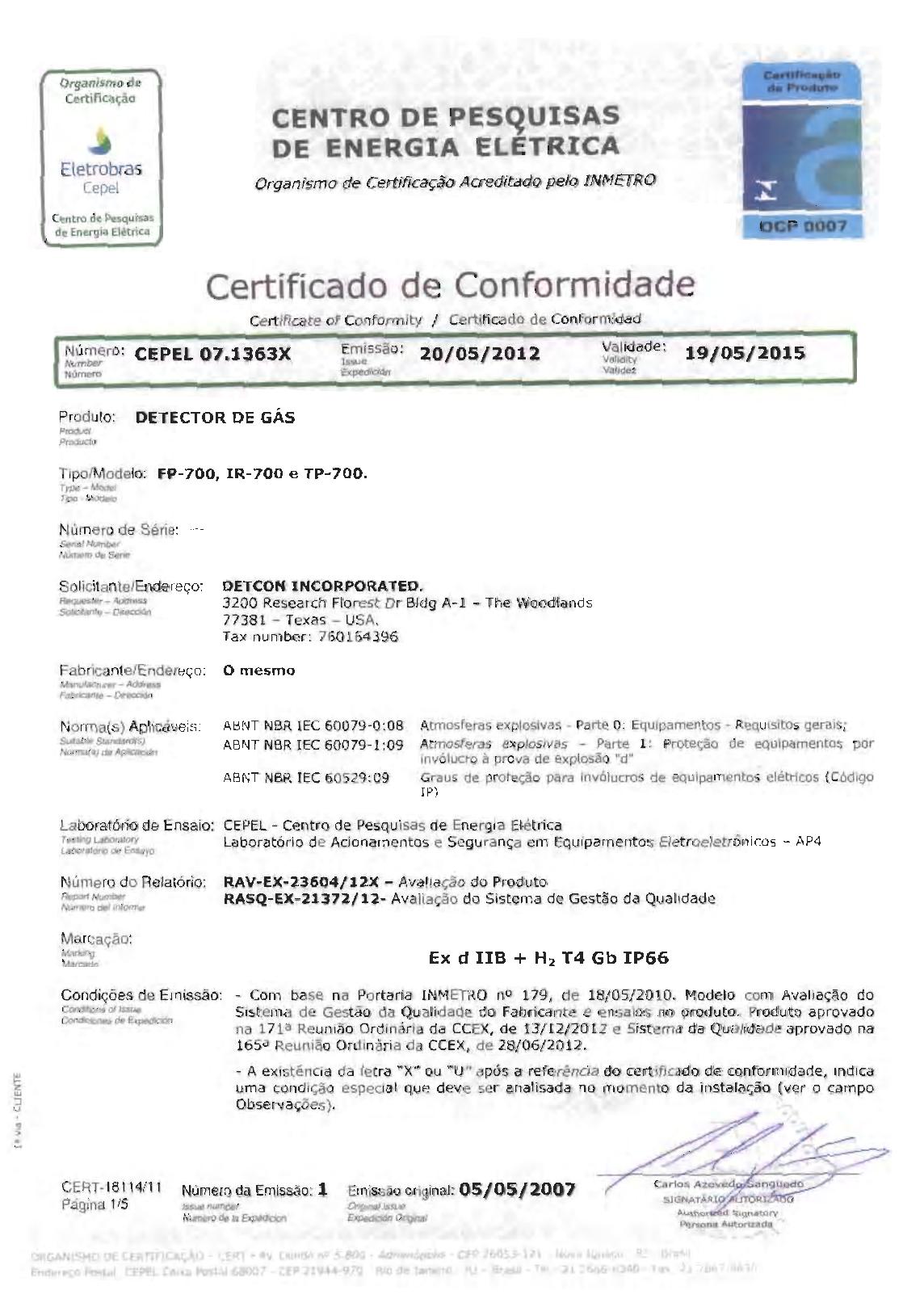 TP-FP-IR700 CEPEL认证