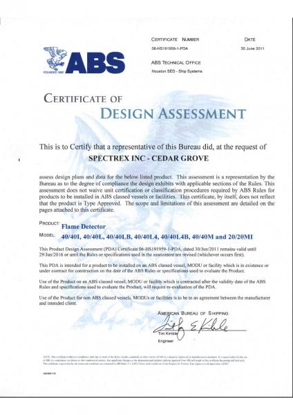 美国spectrex40系列ABS认证
