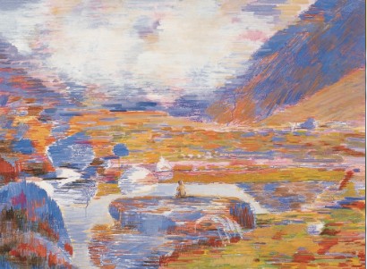 张晖《被云雾遮住的山》 130cm×97cm   2007年