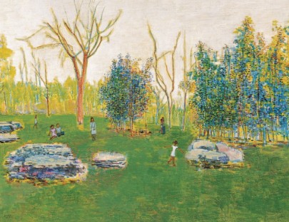 张晖《绿草地》 145x112cm  2008年