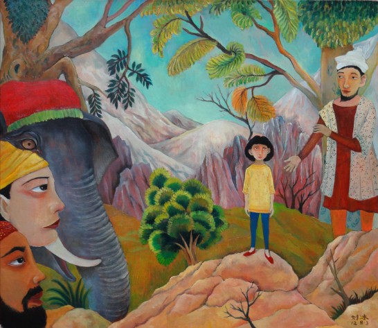 刘冰《Go to India 》布面油画60×80cm2012年