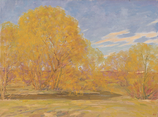 库兹米乔夫-晴天59.5×79.5cm，2007年