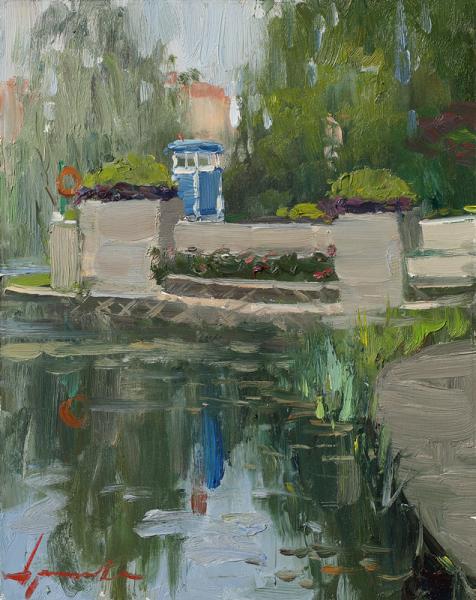 拉申得《 杭州公园》   40×50cm 2013年