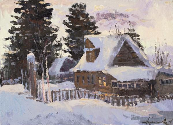 拉申得 《 拉维吉纳小屋》   33×46cm 1999年