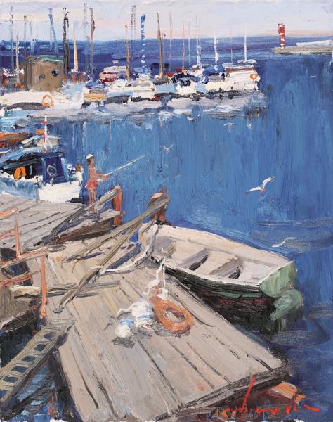 拉申得  《斯特勒里纳帆船沙龙》  50×40cm 2012年