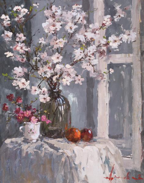 拉申得 杏仁与日本木瓜2  90×70cm 2004年