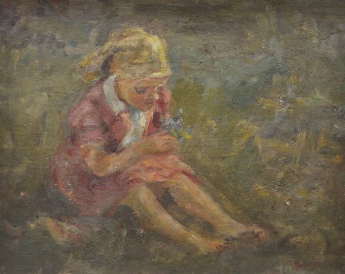 瓦辛- 《小女孩子》 39X50cm