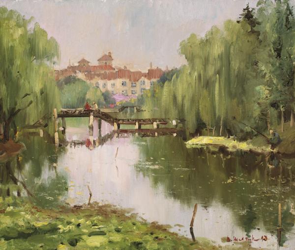 谢夫楚科 《 杭州春天》  60х70cm 2013年