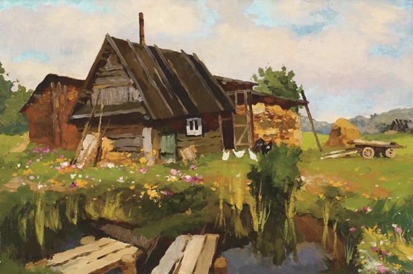 斯维特莱娜  《 澡堂 》  40×60cm 2005年