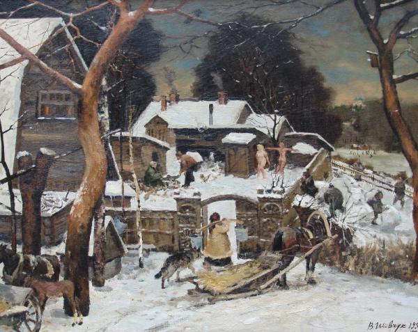 谢夫楚科  《 家园》   80х100cm 1992-1995年