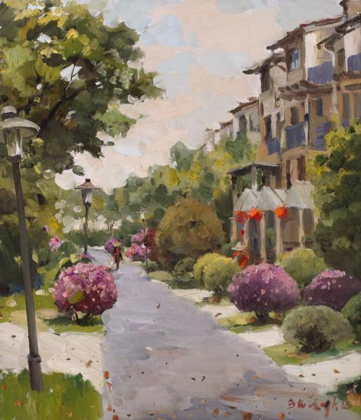 谢夫楚科《街景》60x70cm 布面油画 2013年